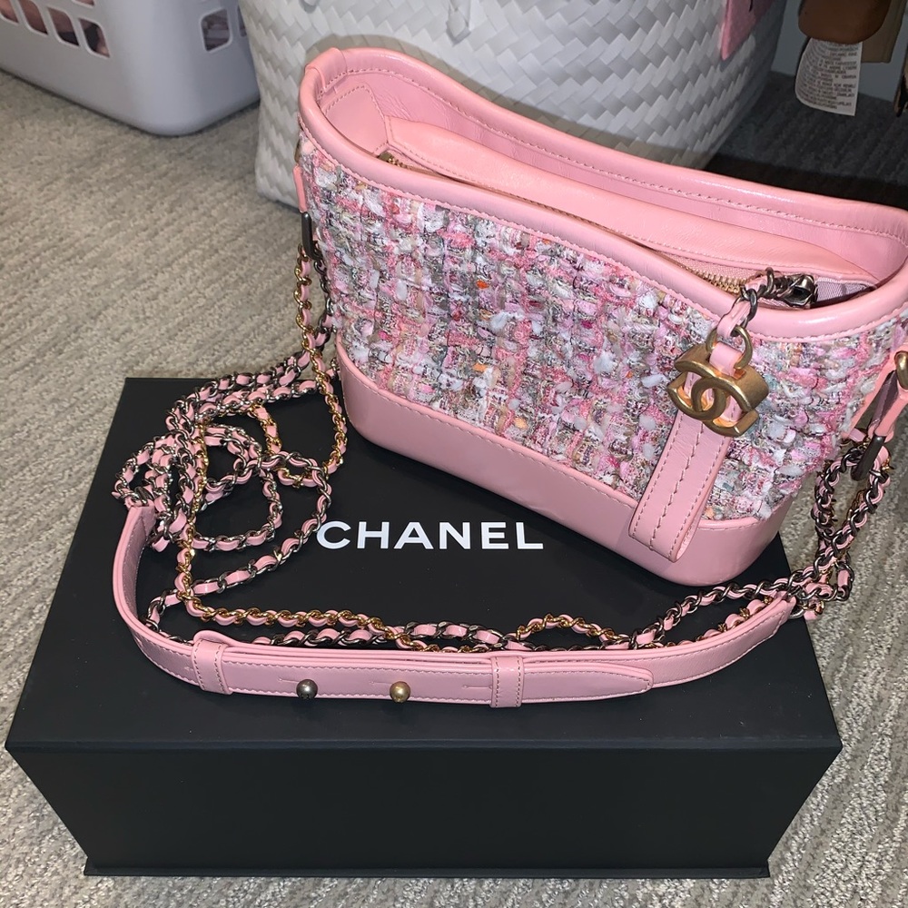 Chanel Pink Tweed Small Gabrielle - Picture 2 of 12